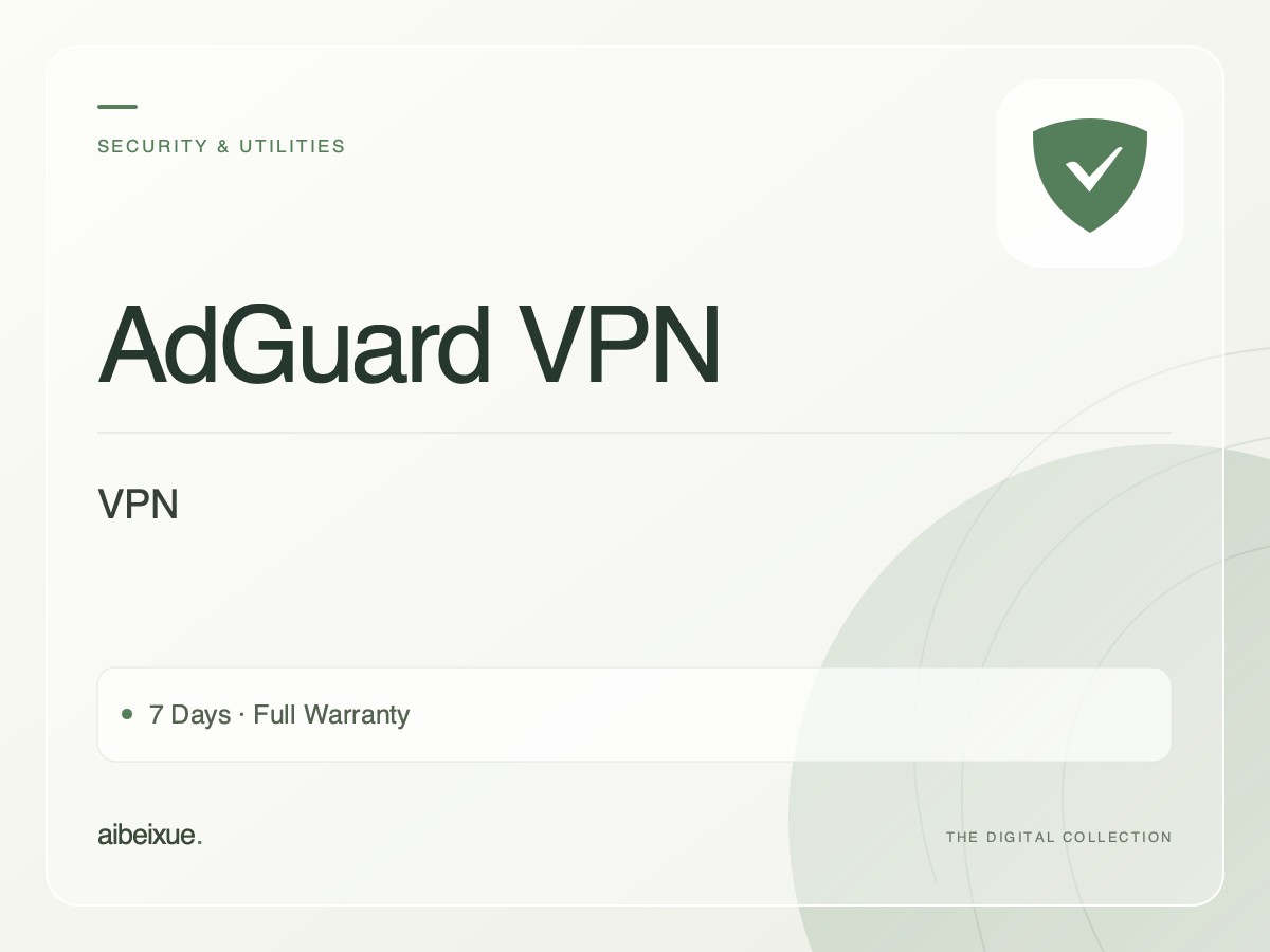 AdGuard VPN — 7 Days, Full Warranty