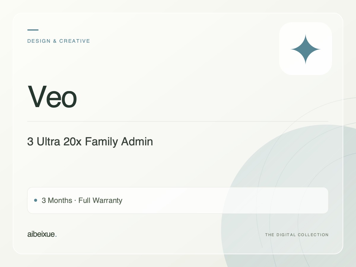 Veo 3 Ultra 20x Family Admin — 3 Months, Full Warranty