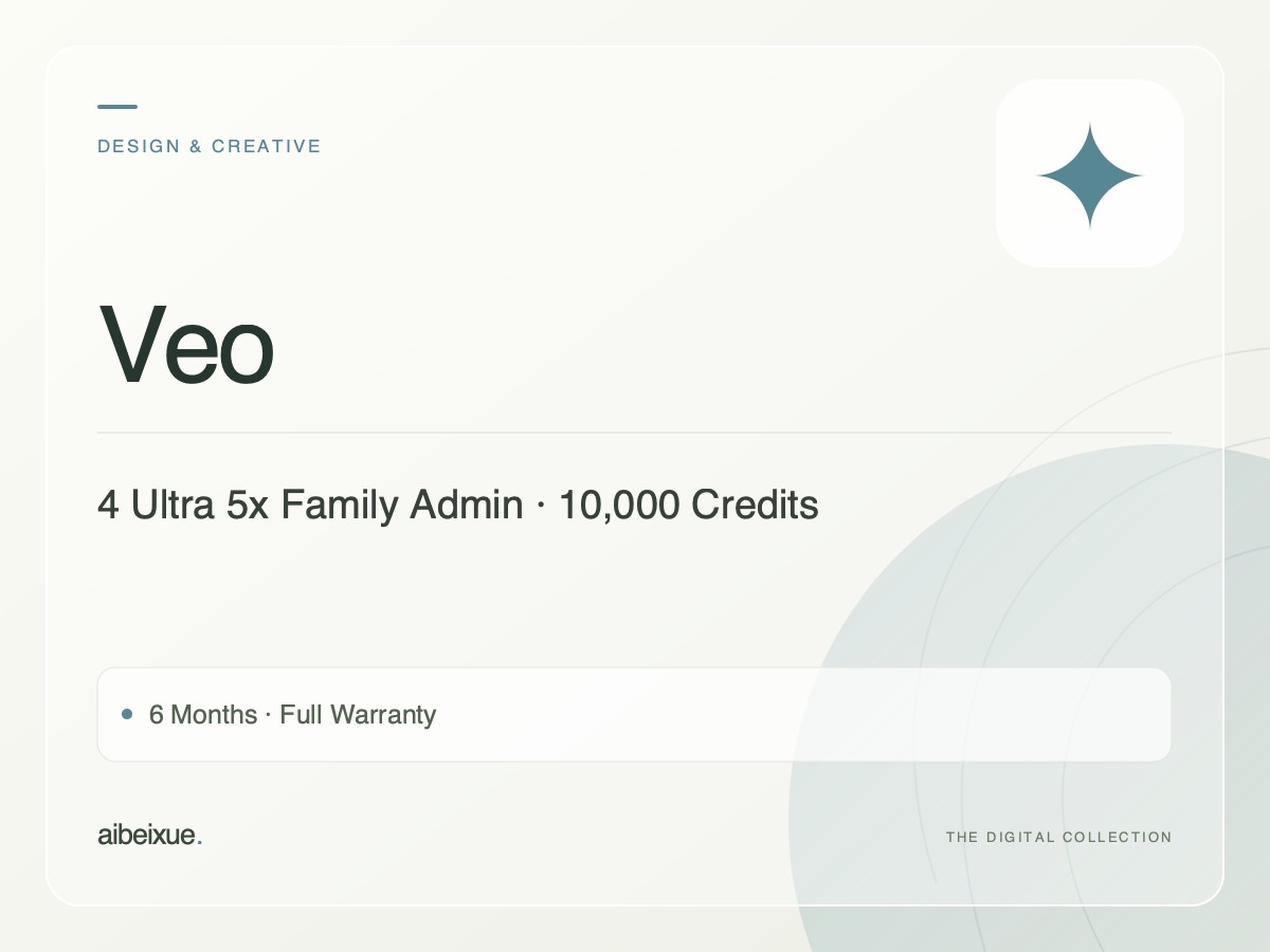 Veo 4 Ultra 5x Family Admin — 10,000 Credits, 6 Months, Full Warranty