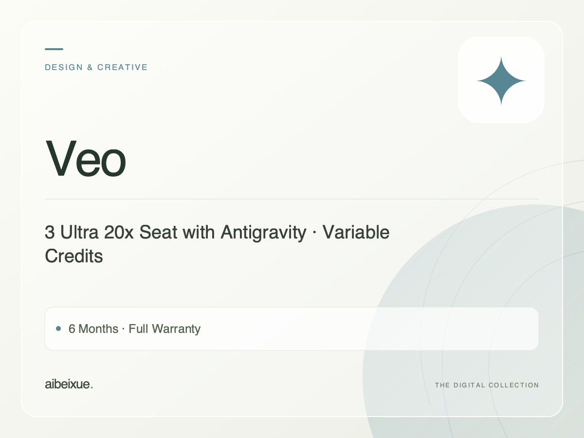 Veo 3 Ultra 20x Seat with Antigravity — Variable Credits, 6 Months, Full Warranty