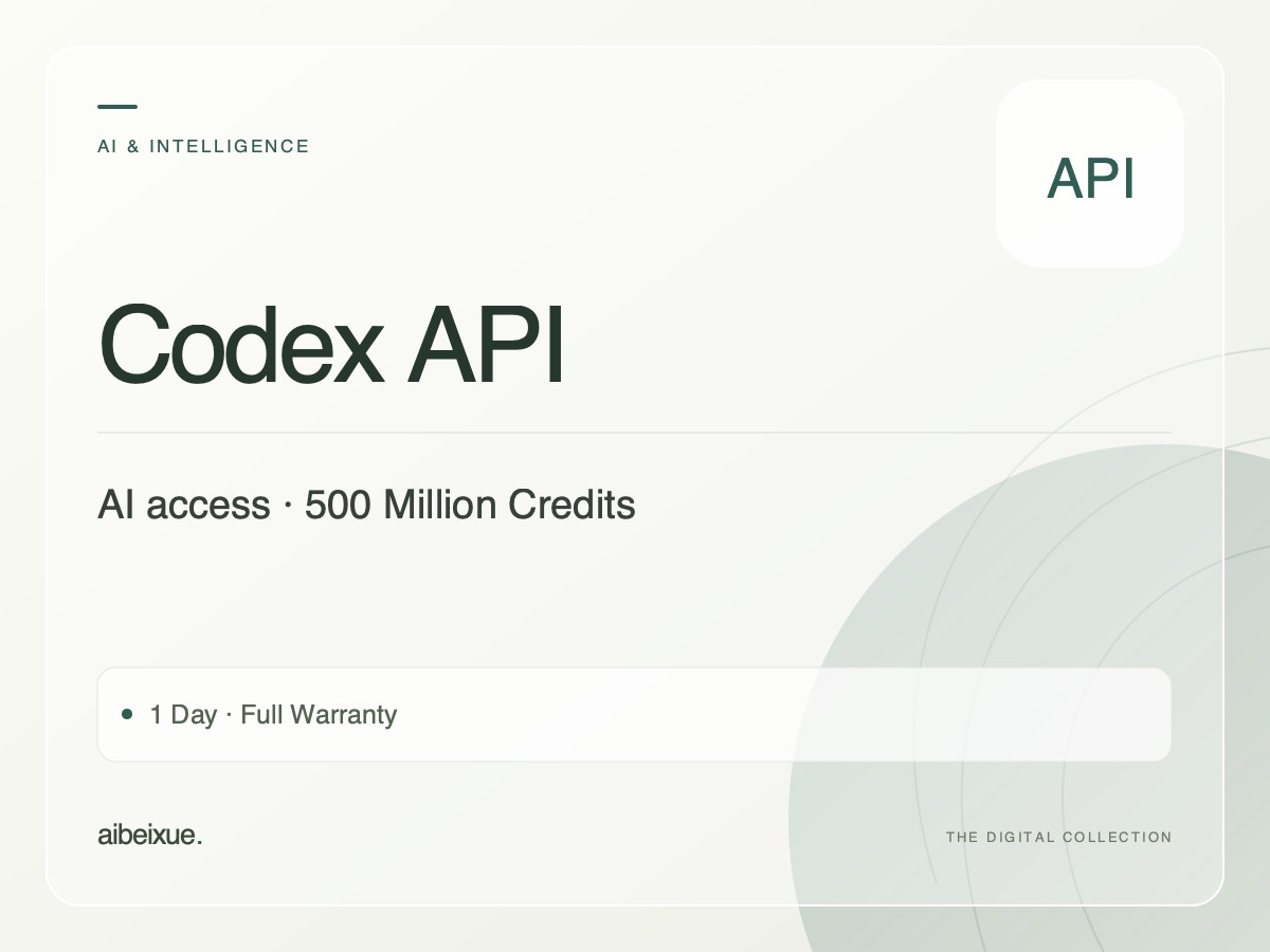 Codex API — 500 Million Credits, 1 Day, Full Warranty