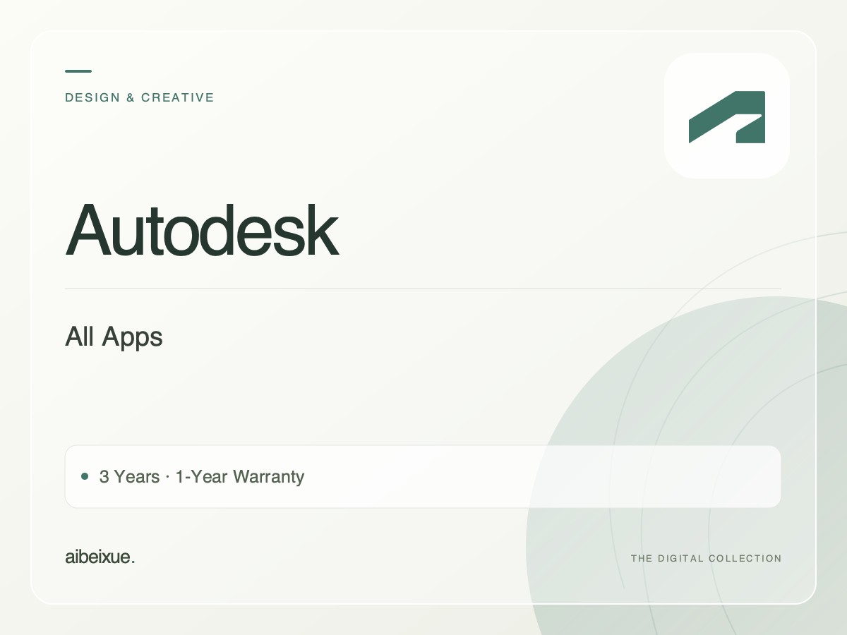 Autodesk All Apps — 3 Years, 1-Year Warranty