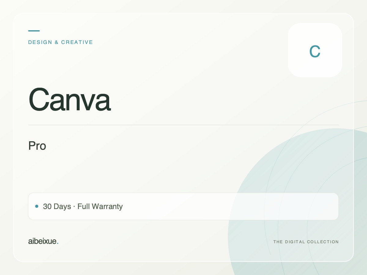 Canva Pro — 30 Days, Full Warranty