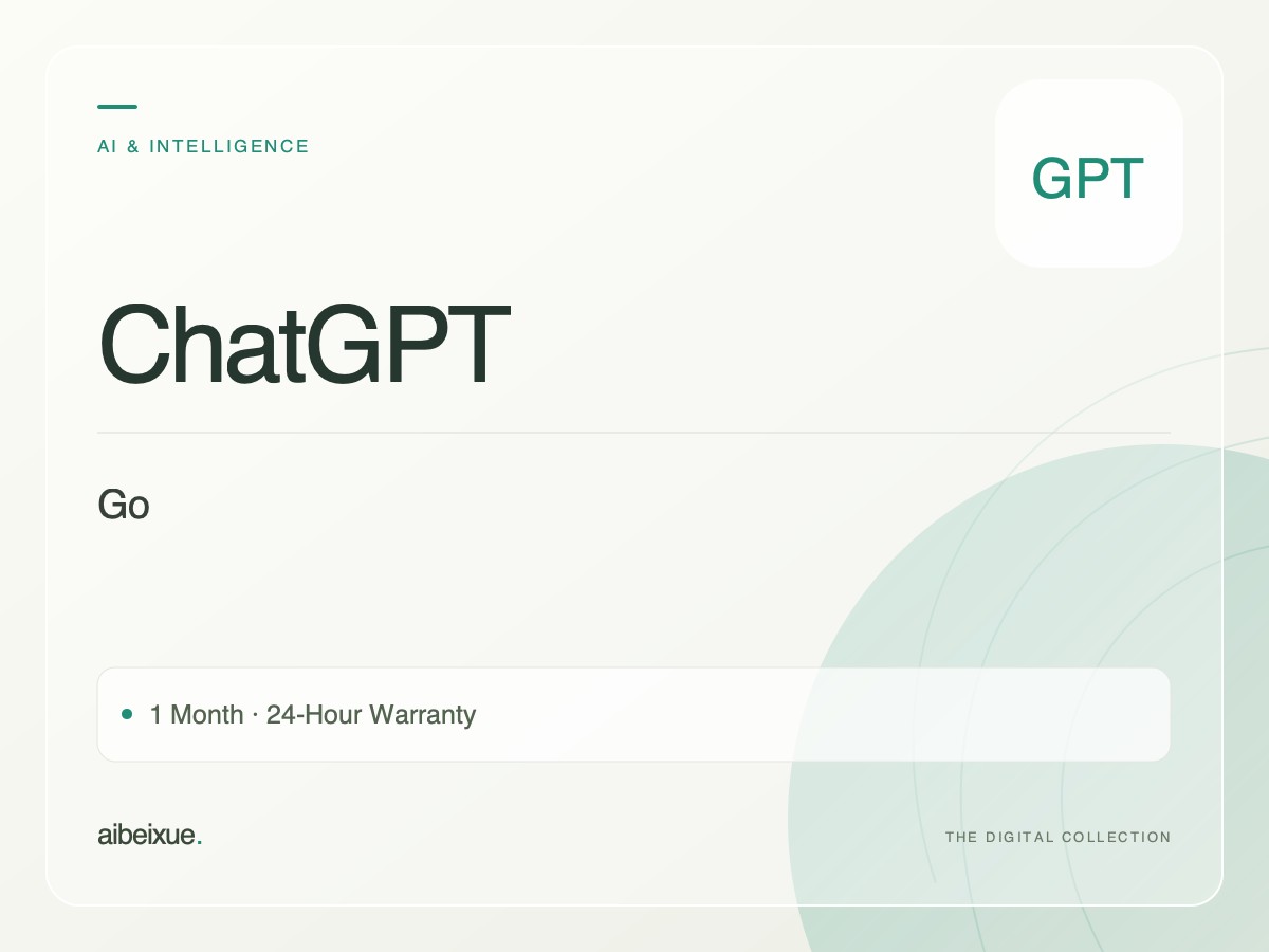 ChatGPT Go — 1 Month, 24-Hour Warranty