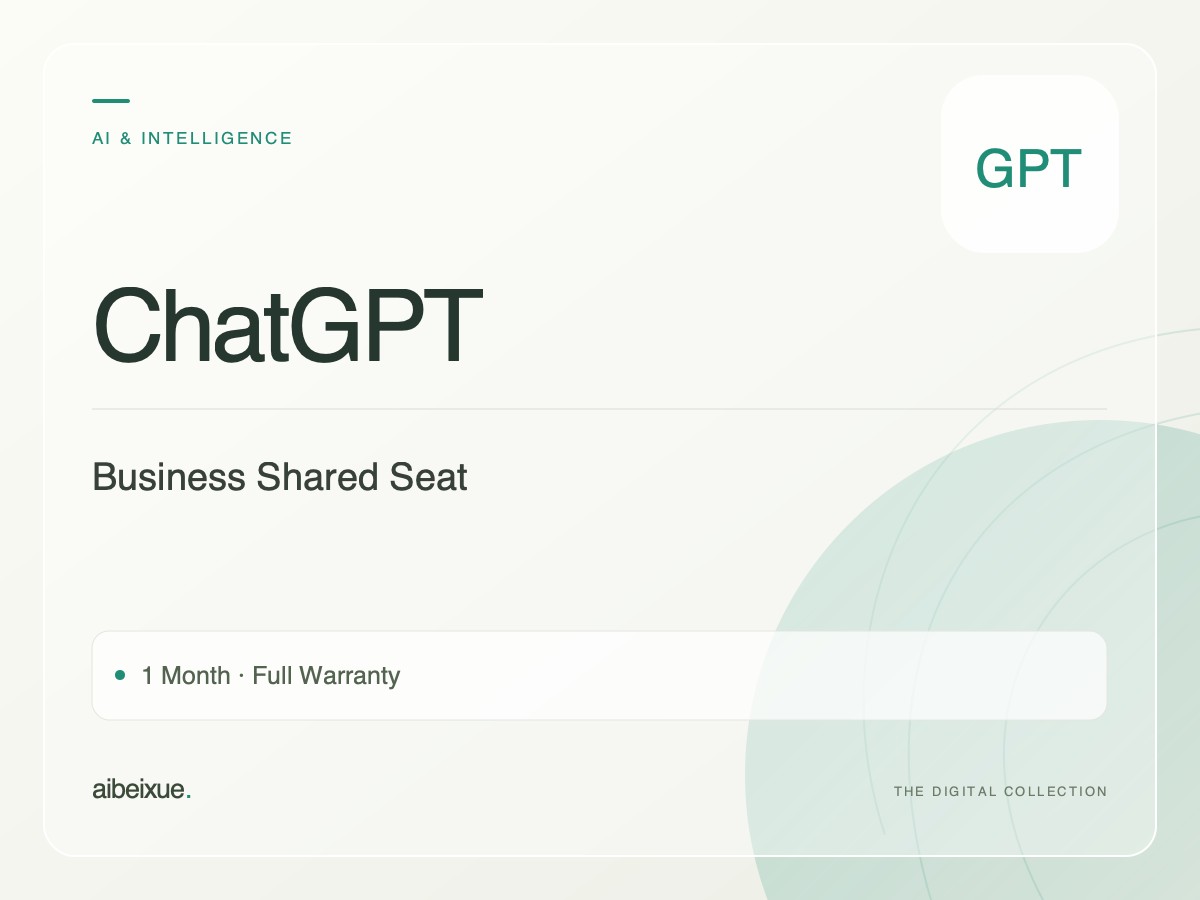 ChatGPT Business Shared Seat — 1 Month, Full Warranty