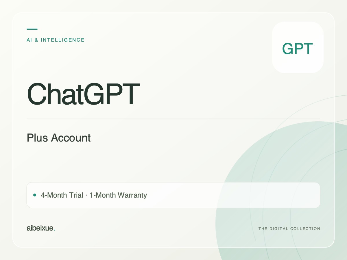 ChatGPT Plus Account — 4-Month Trial, 1-Month Warranty