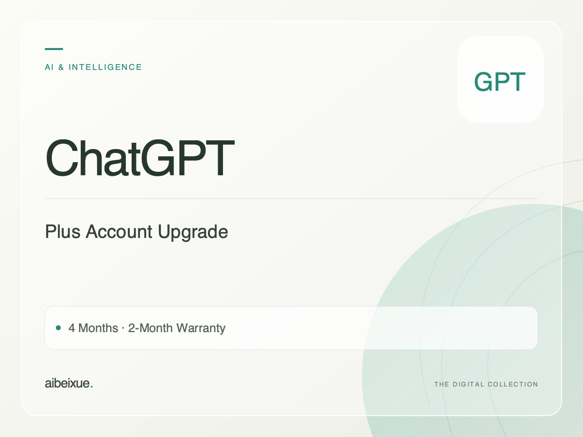 ChatGPT Plus Account Upgrade — 4 Months, 2-Month Warranty