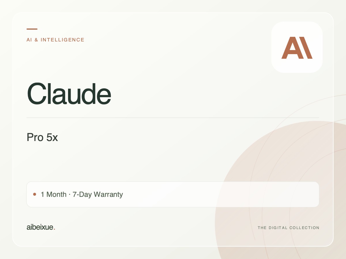 Claude Pro 5x — 1 Month, 7-Day Warranty