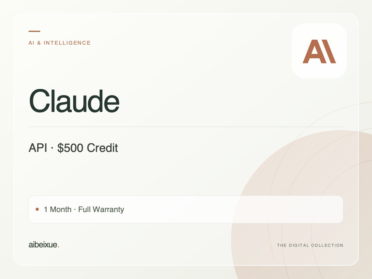 Claude API — $500 Credit, 1 Month, Full Warranty