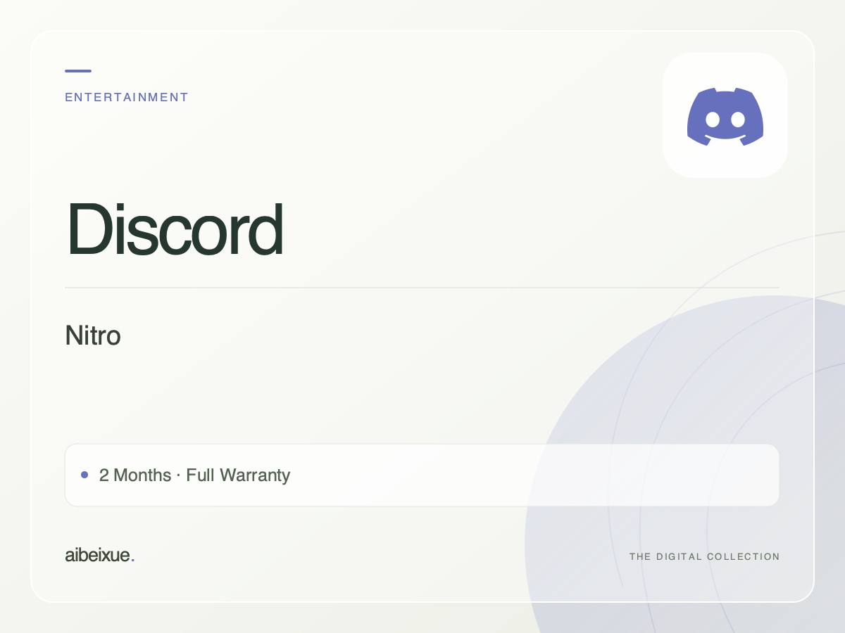 Discord Nitro — 2 Months, Full Warranty