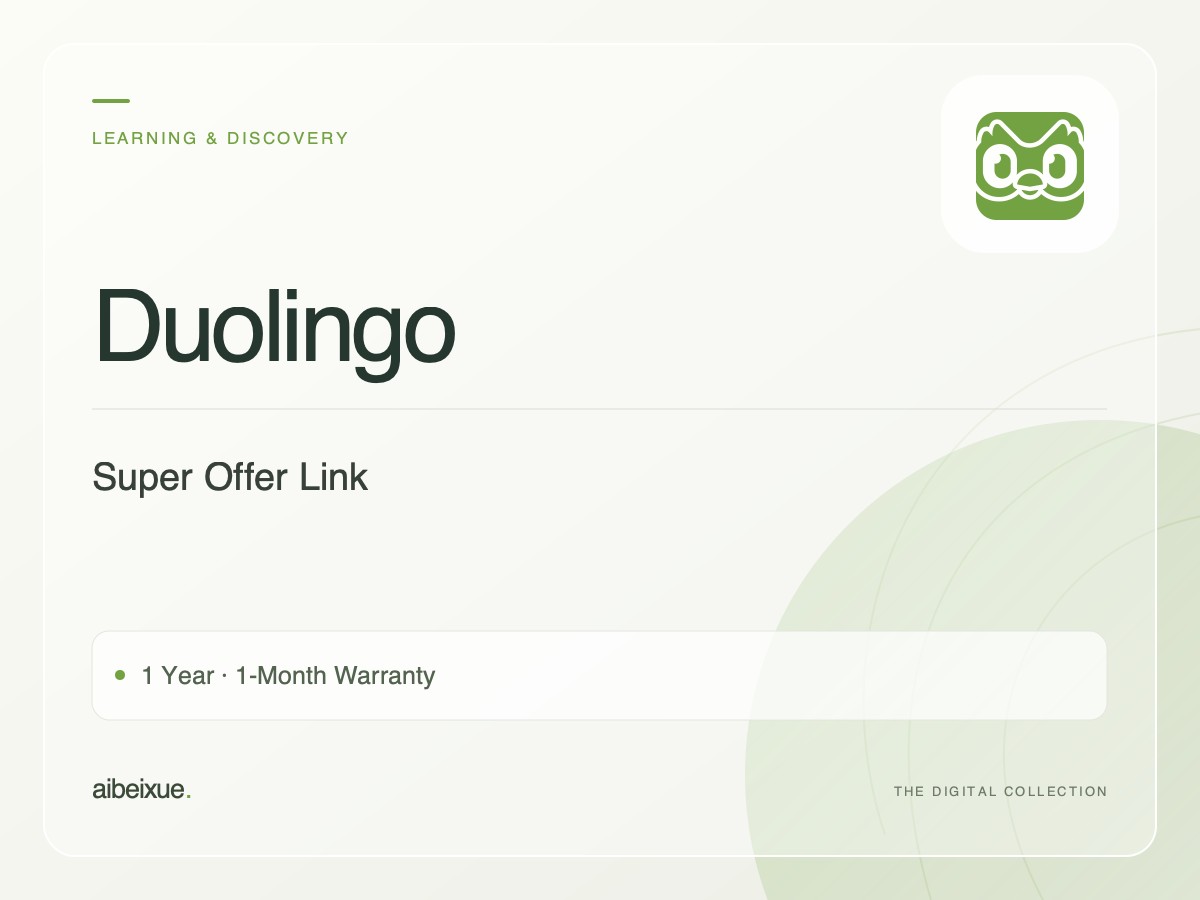 Duolingo Super Offer Link — 1 Year, 1-Month Warranty