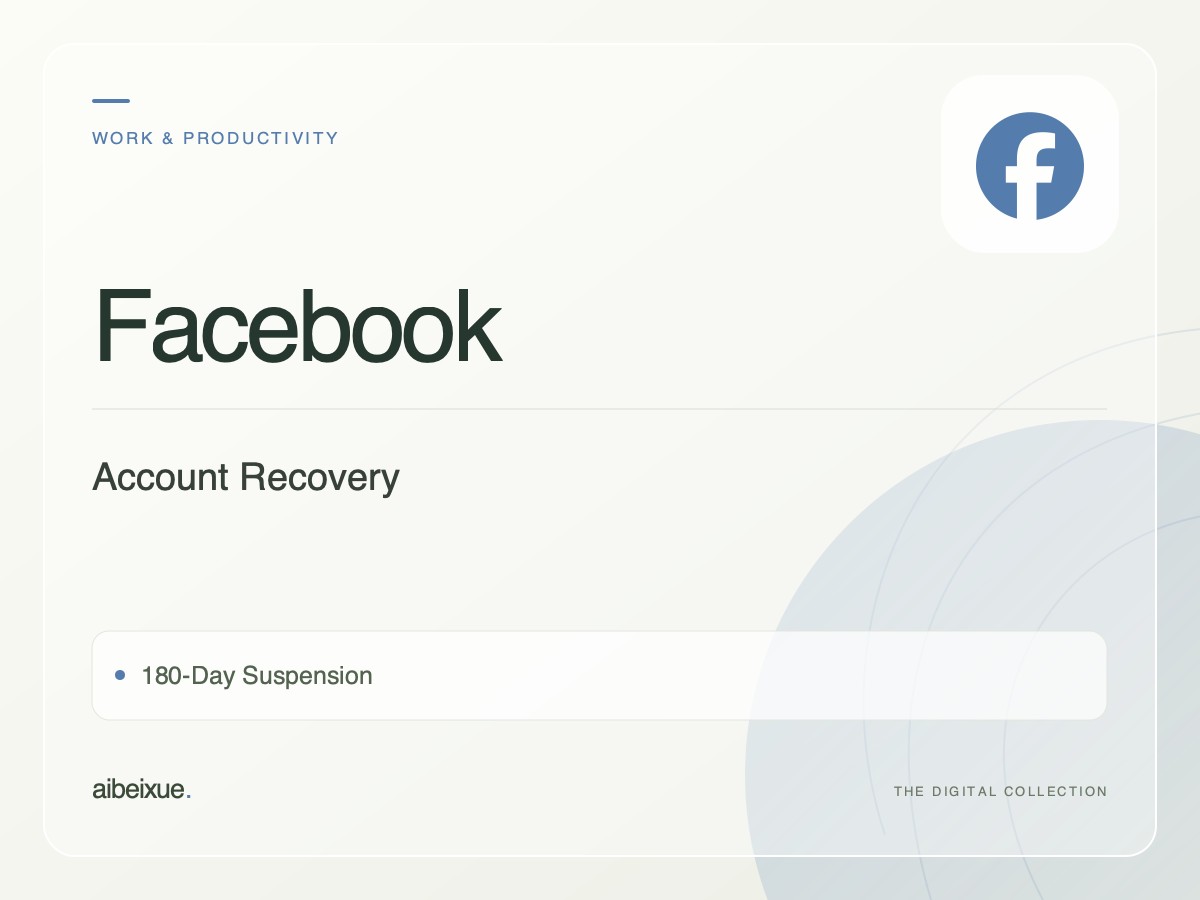 Facebook Account Recovery — 180-Day Suspension