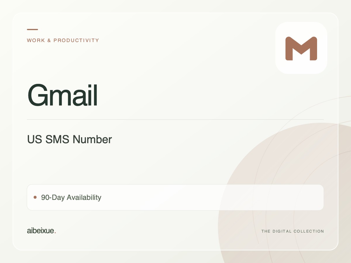 Gmail US SMS Number — 90-Day Availability