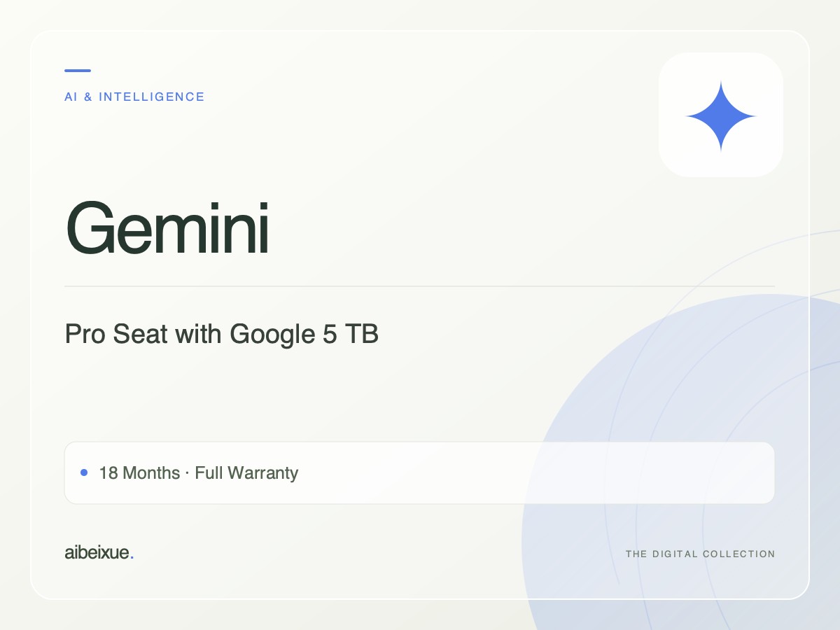 Gemini Pro Seat with Google 5 TB — 18 Months, Full Warranty