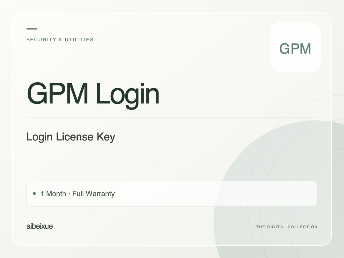 GPM Login License Key — 1 Month, Full Warranty