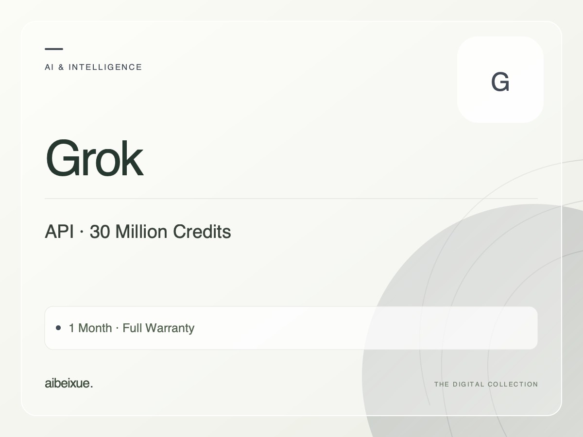 Grok API — 30 Million Credits, 1 Month, Full Warranty