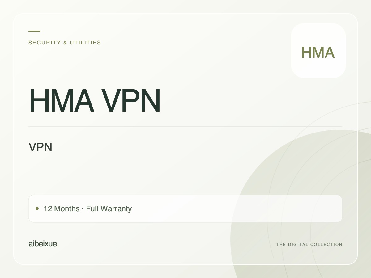 HMA VPN — 12 Months, Full Warranty