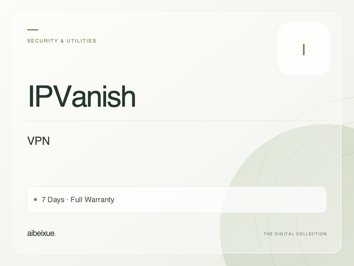 IPVanish VPN — 7 Days, Full Warranty