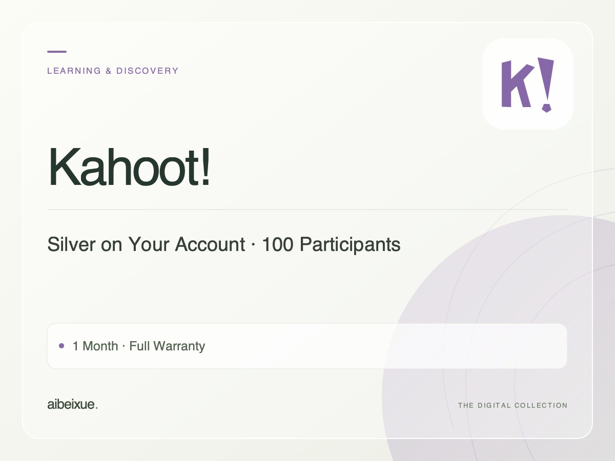 Kahoot Silver on Your Account — 100 Participants, 1 Month, Full Warranty
