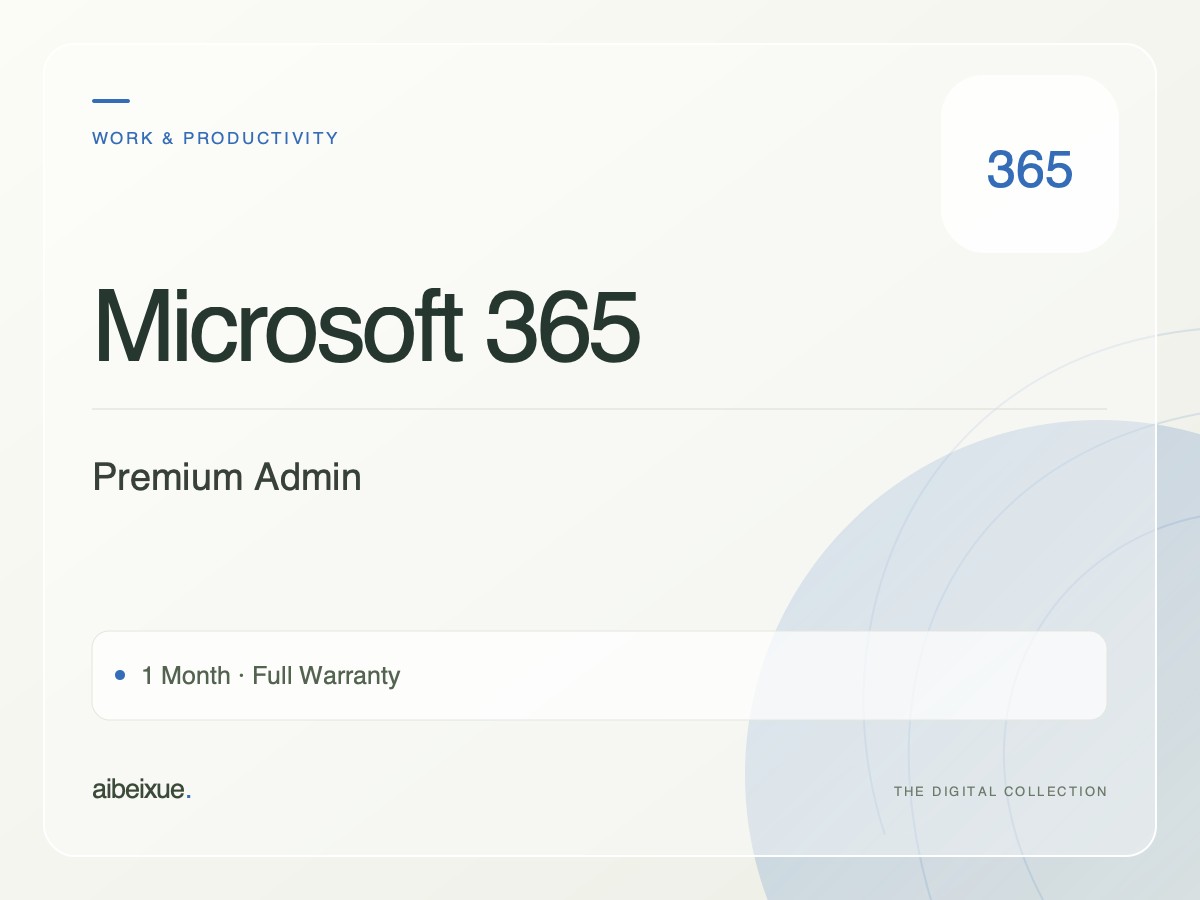 Microsoft 365 Premium Admin — 1 Month, Full Warranty