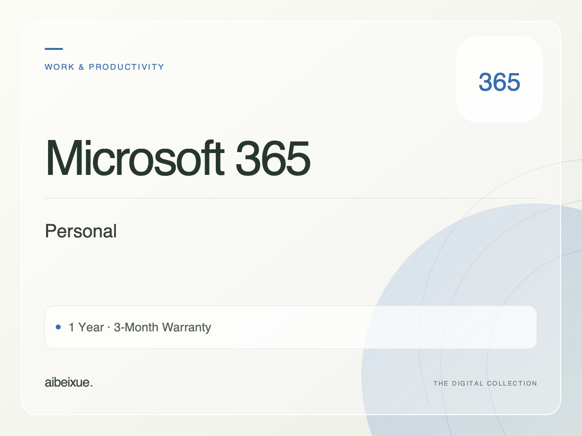 Microsoft 365 Personal — 1 Year, 3-Month Warranty