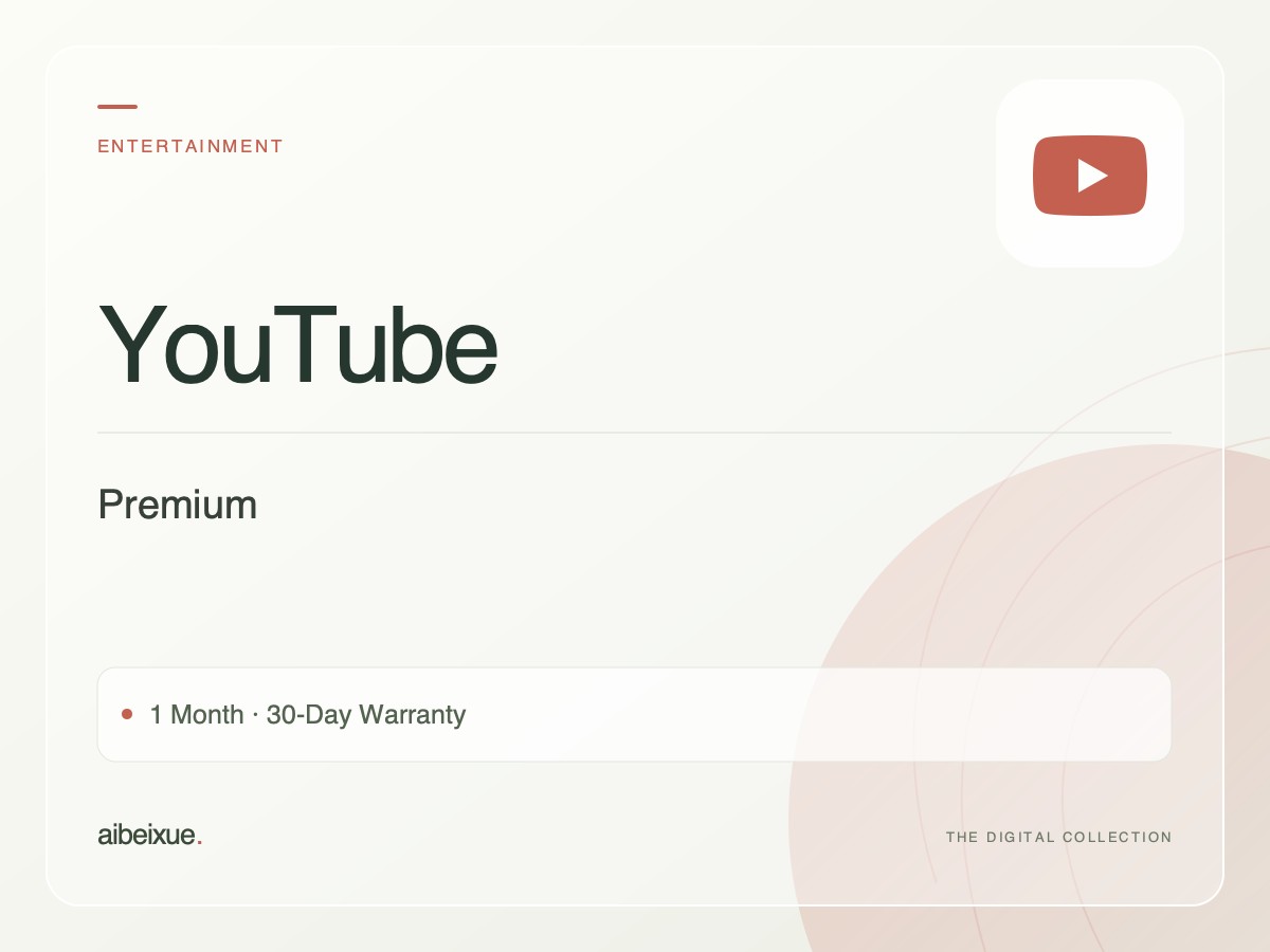 YouTube Premium — 1 Month, 30-Day Warranty