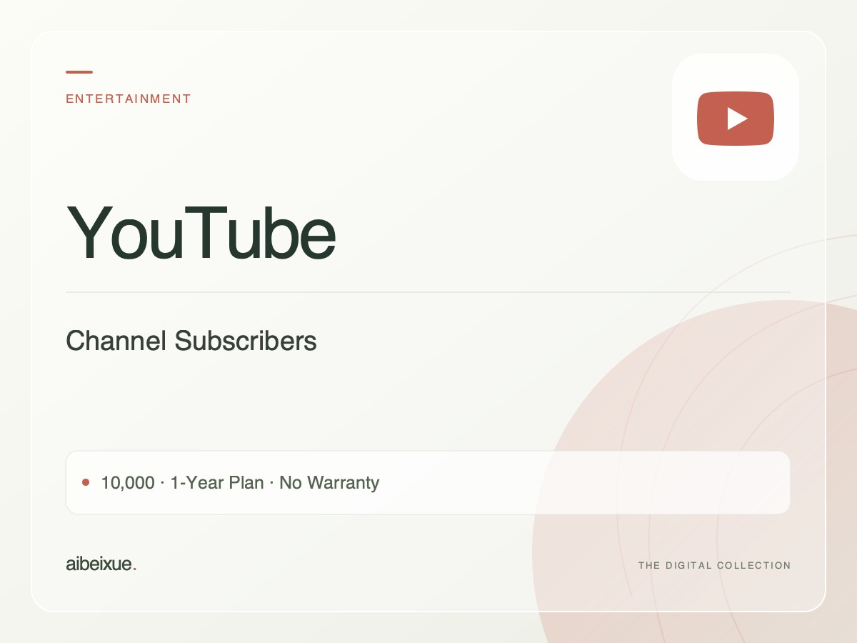 YouTube Channel Subscribers — 10,000, 1-Year Plan, No Warranty