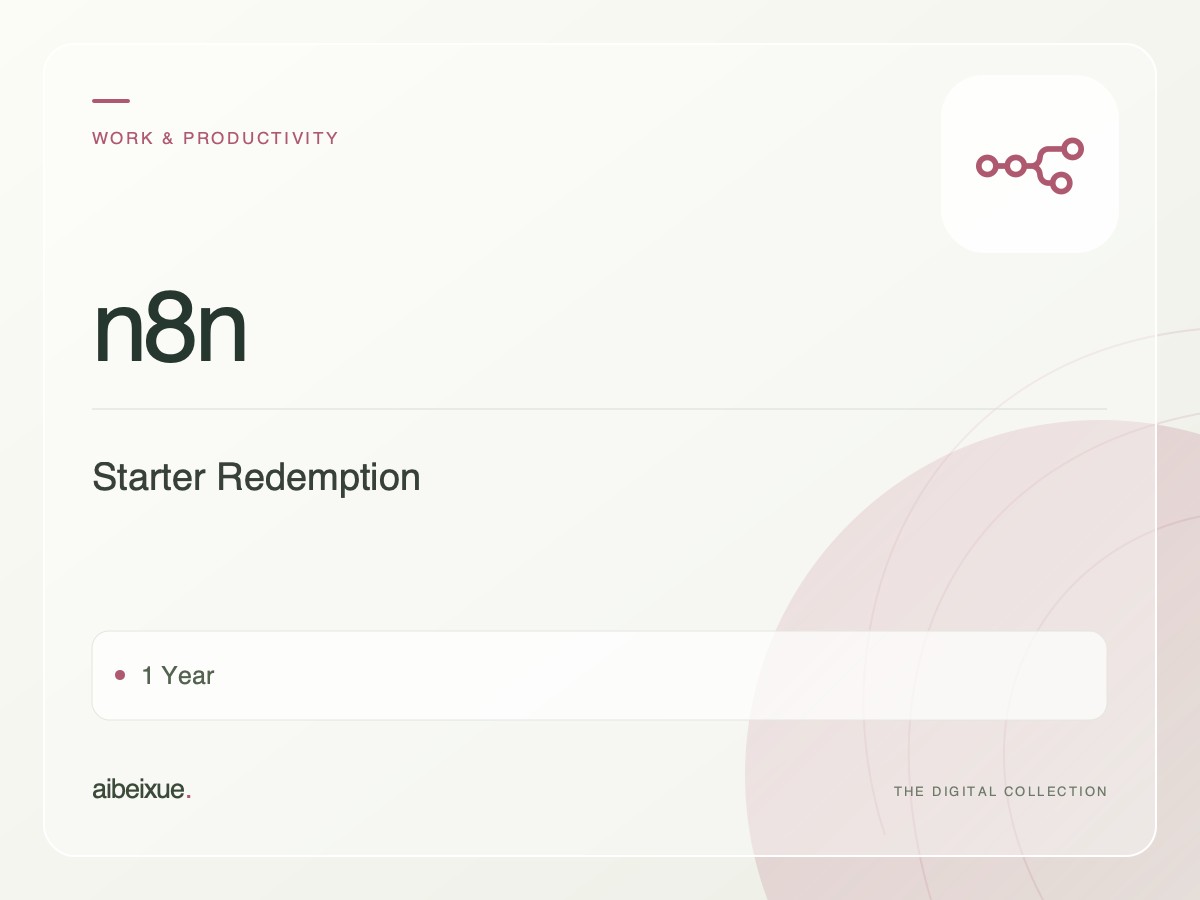 n8n Starter Redemption — 1 Year