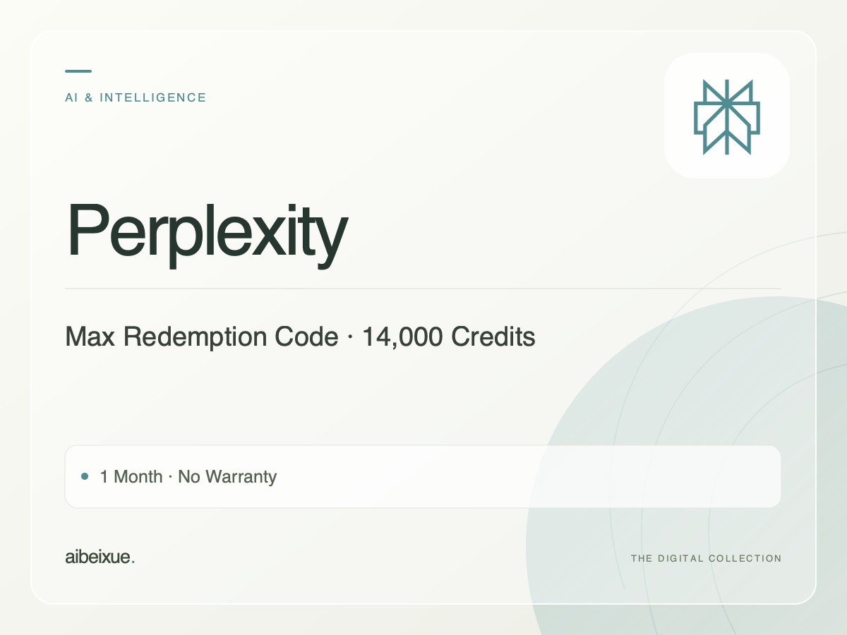 Perplexity Max Redemption Code — 14,000 Credits, 1 Month, No Warranty