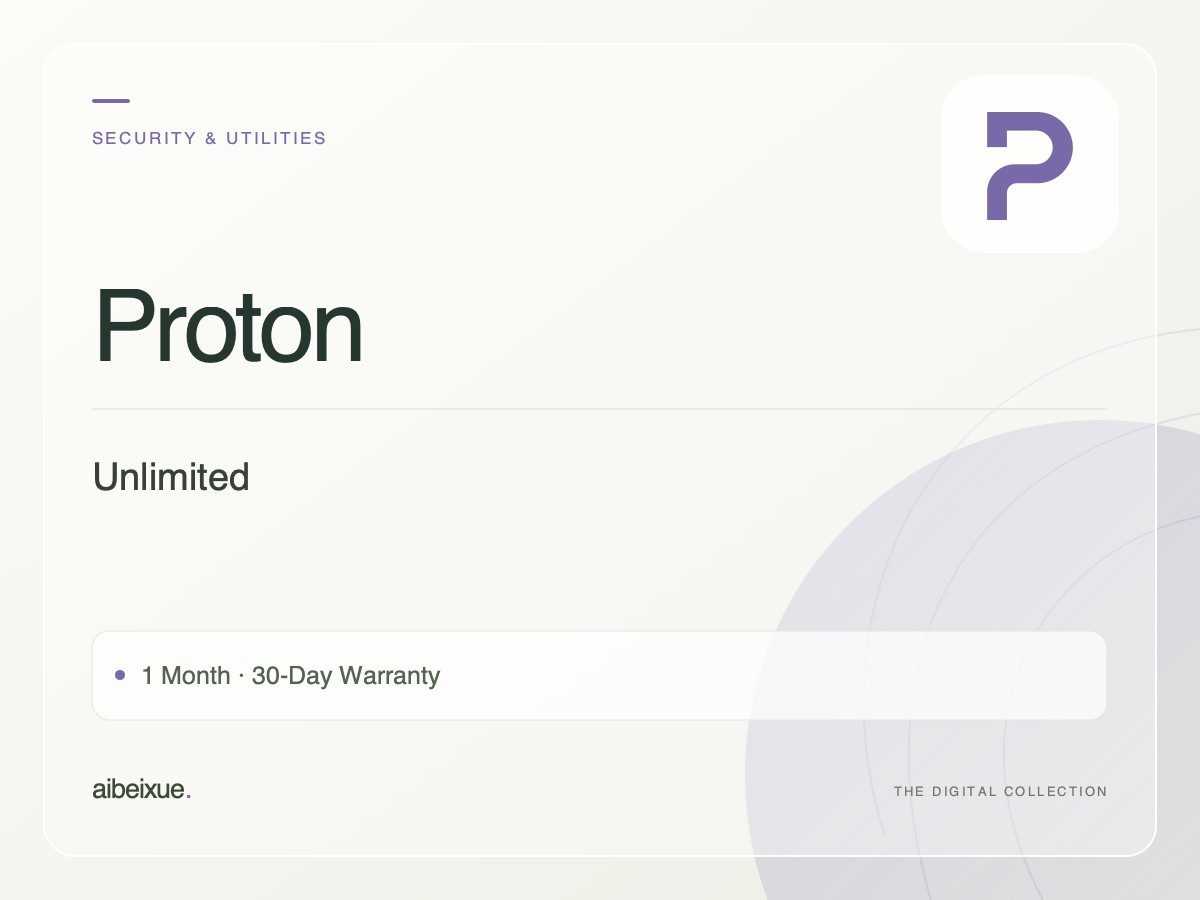 Proton Unlimited — 1 Month, 30-Day Warranty