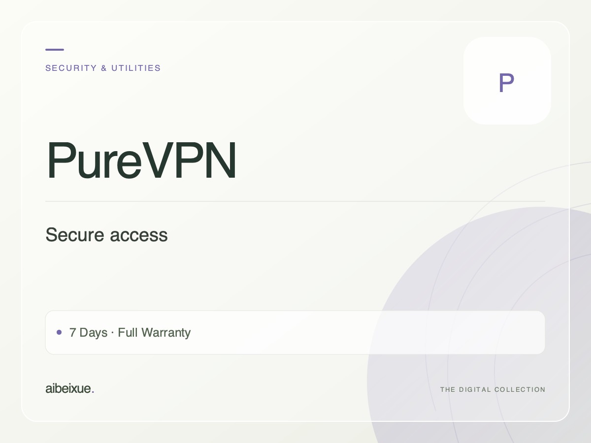 PureVPN — 7 Days, Full Warranty
