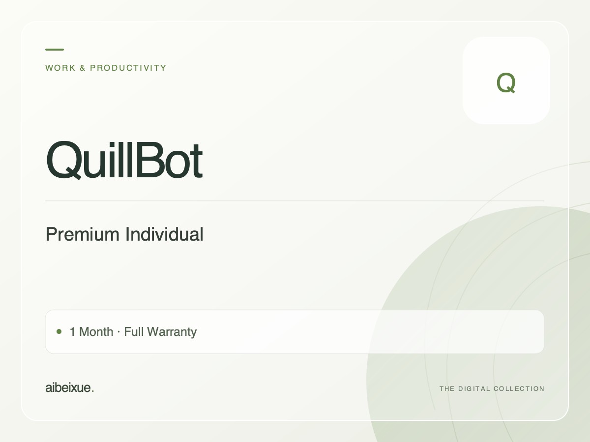 QuillBot Premium Individual — 1 Month, Full Warranty
