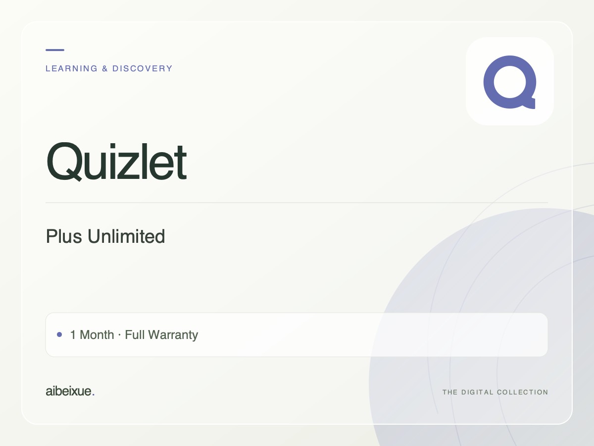 Quizlet Plus Unlimited — 1 Month, Full Warranty
