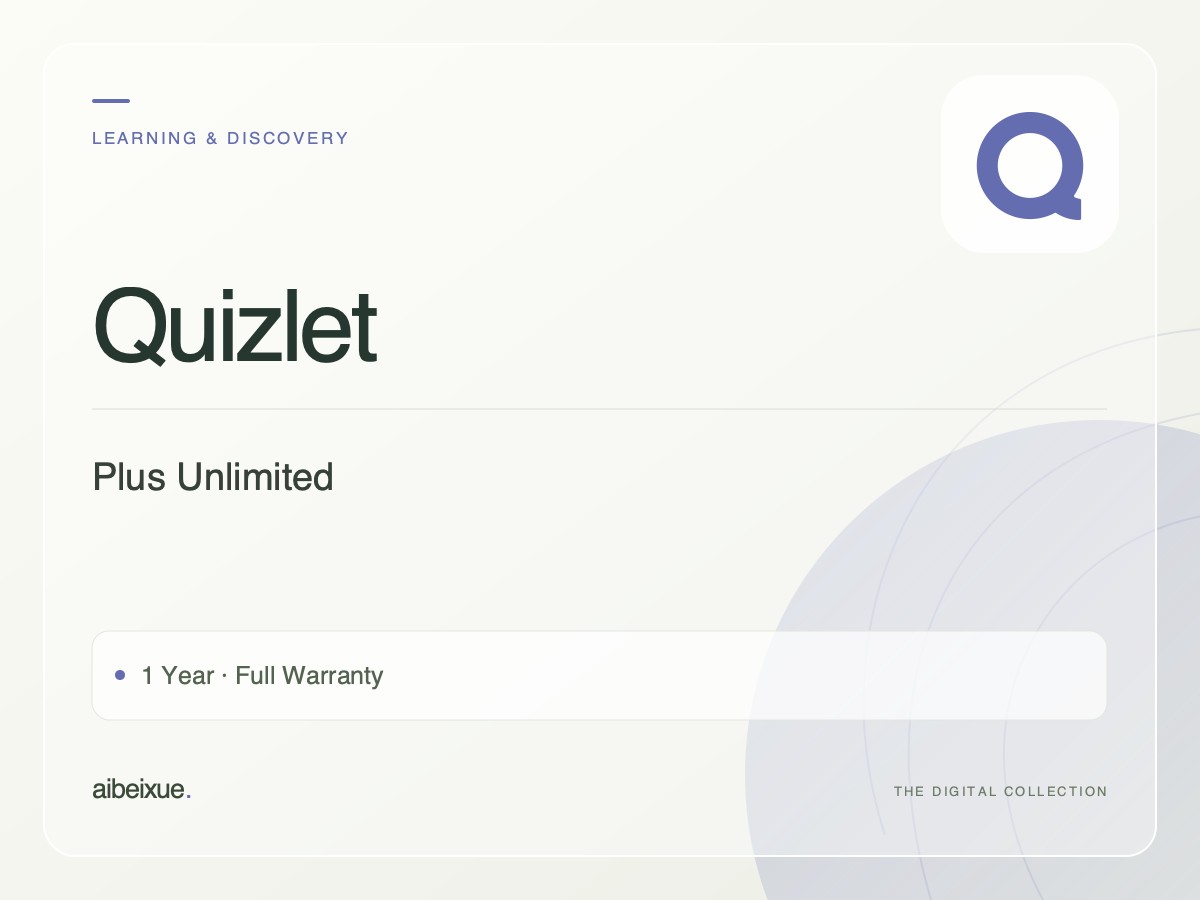 Quizlet Plus Unlimited — 1 Year, Full Warranty