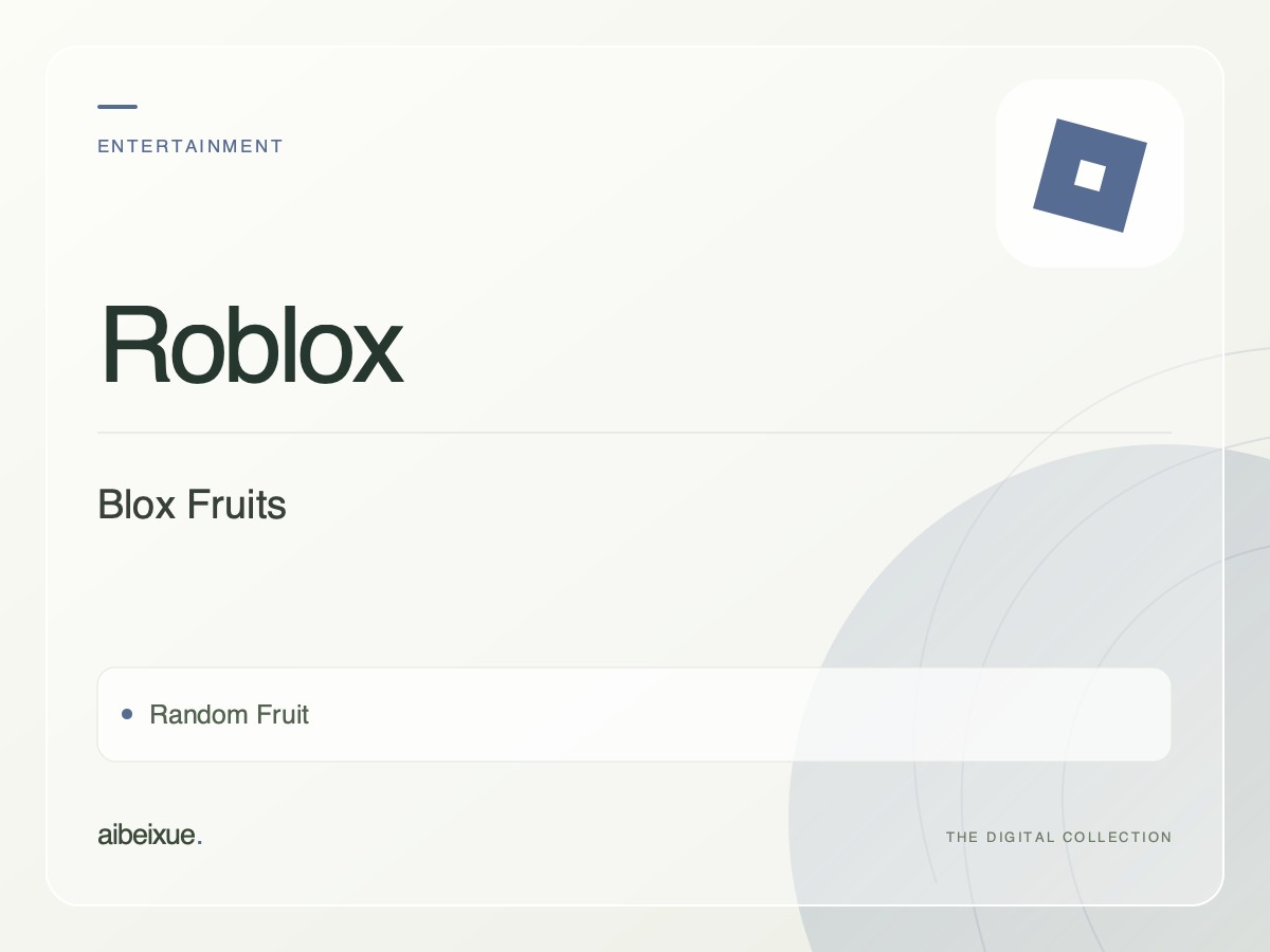 Roblox Blox Fruits — Random Fruit