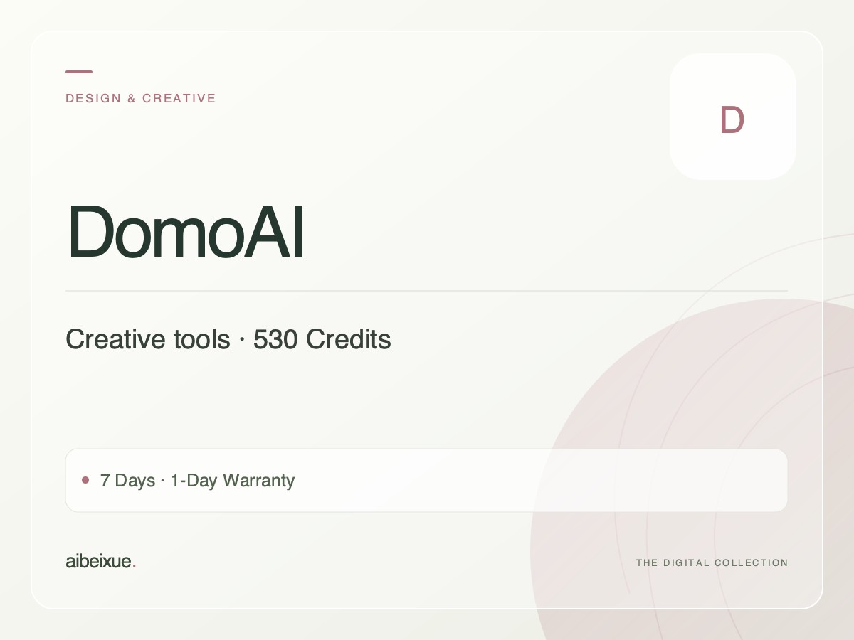DomoAI — 530 Credits, 7 Days, 1-Day Warranty