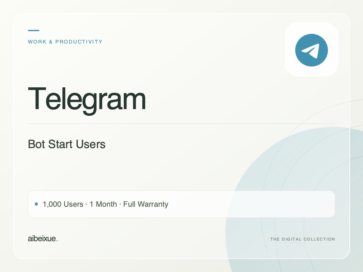 Telegram Bot Start Users — 1,000 Users, 1 Month, Full Warranty