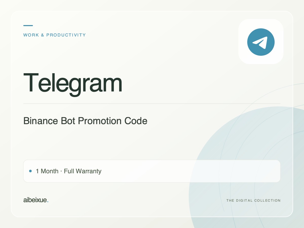 Telegram Binance Bot Promotion Code — 1 Month, Full Warranty