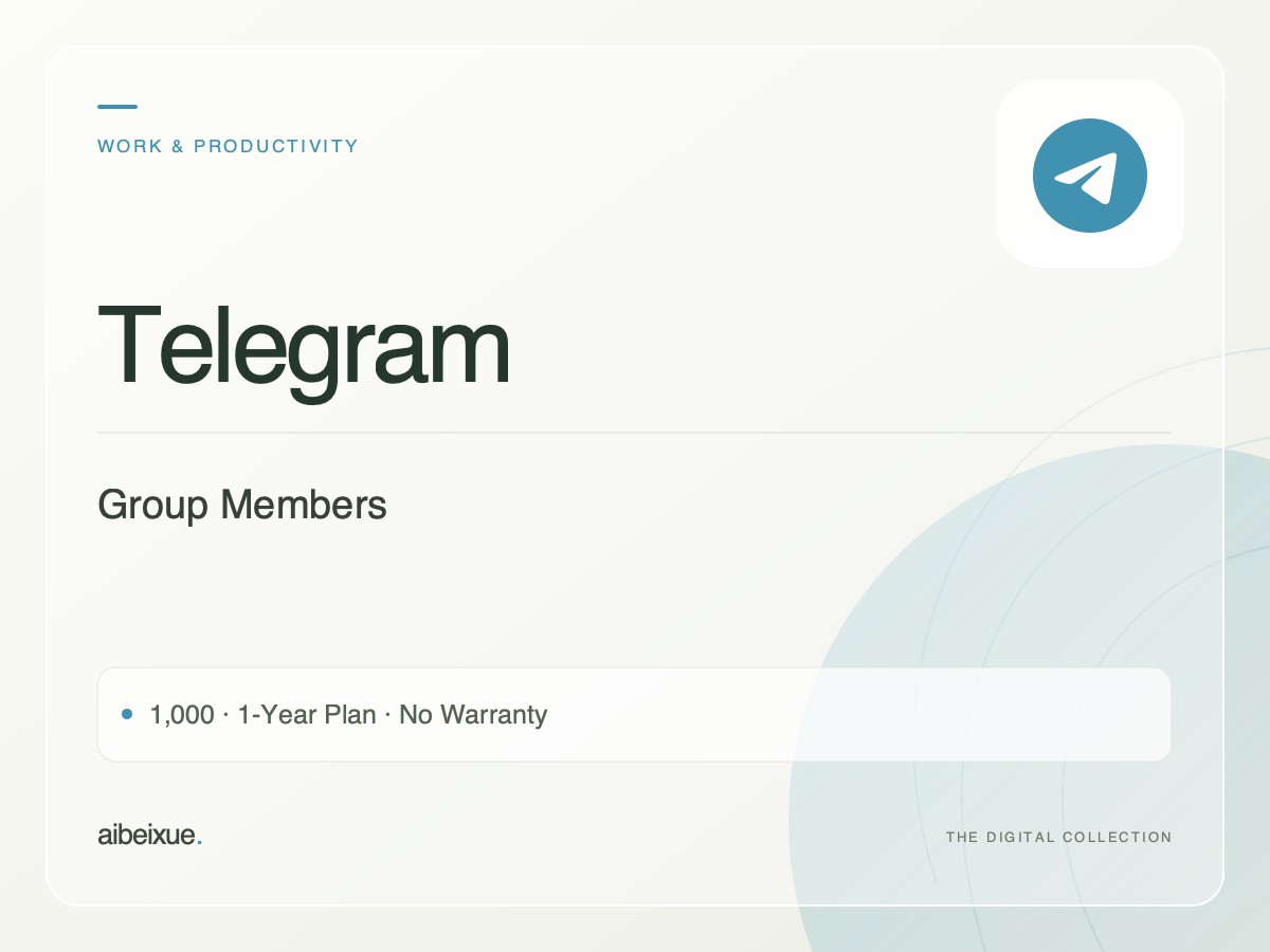Telegram Group Members — 1,000, 1-Year Plan, No Warranty