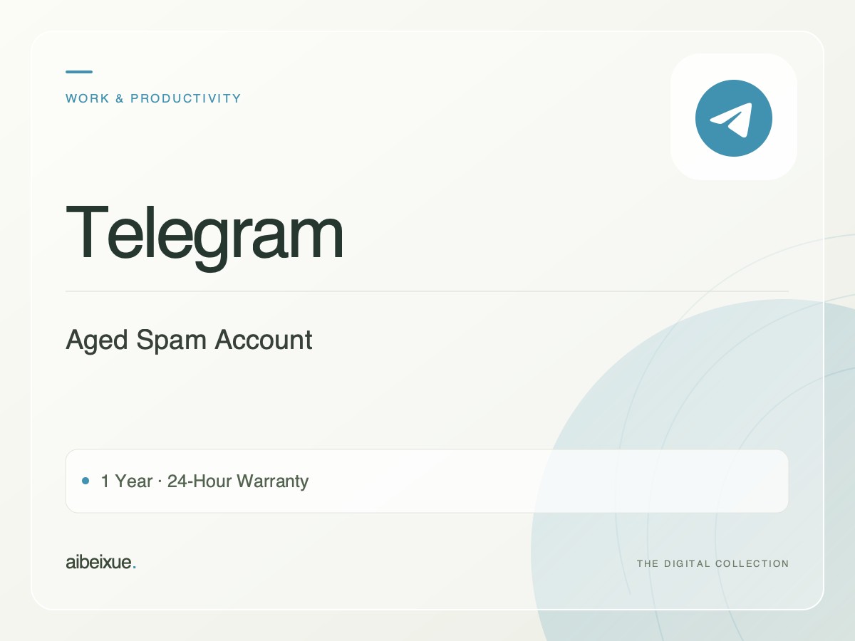 Telegram Aged Spam Account — 1 Year, 24-Hour Warranty