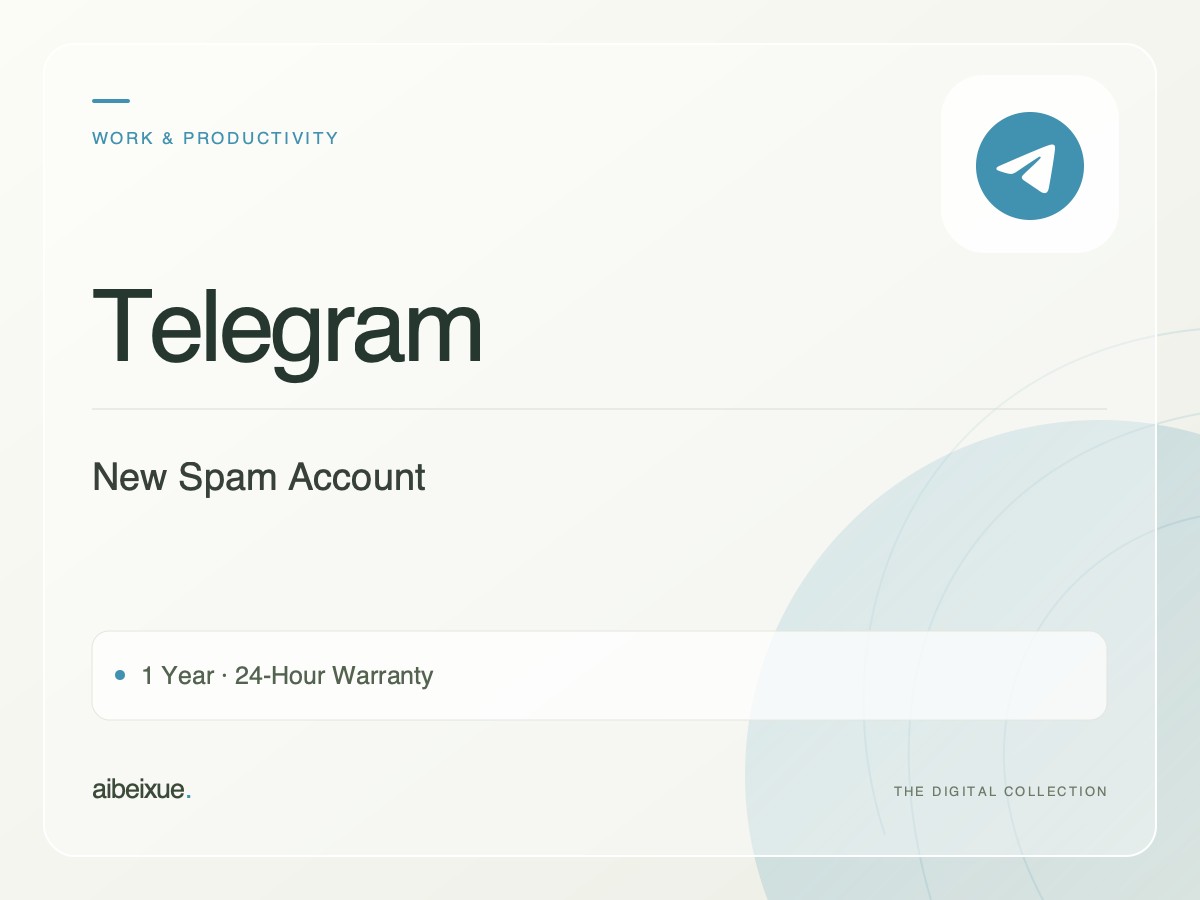 Telegram New Spam Account — 1 Year, 24-Hour Warranty