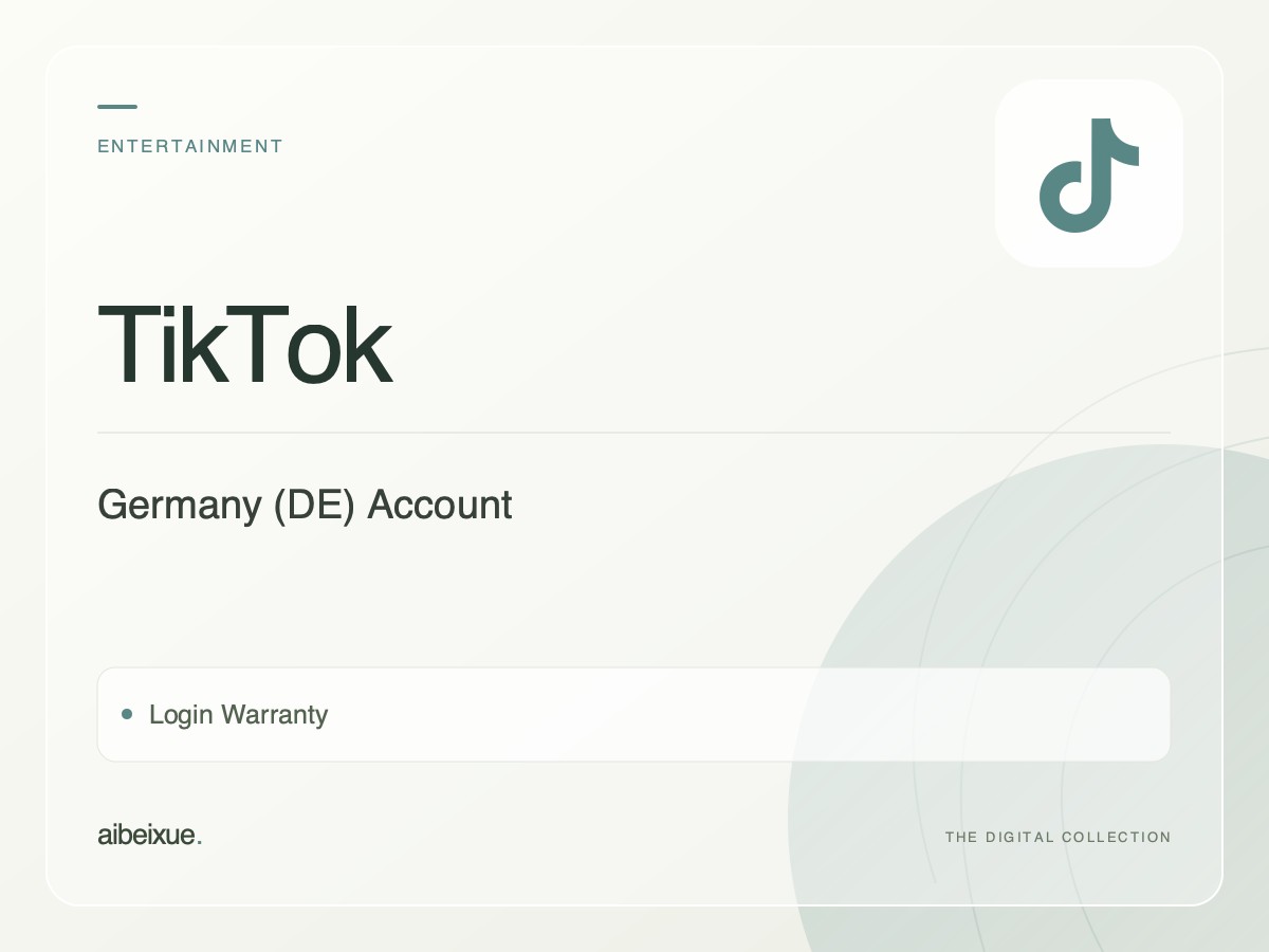 TikTok Germany (DE) Account — Login Warranty