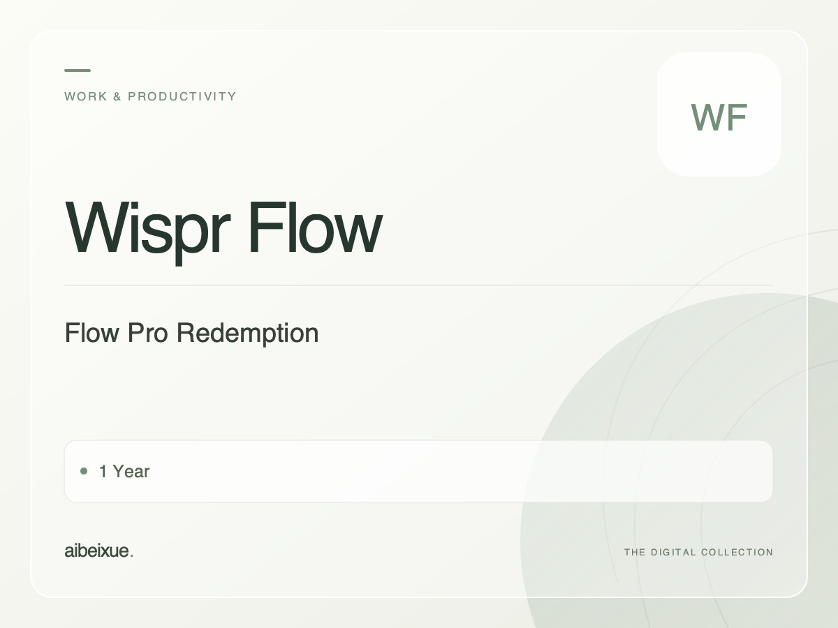 Wispr Flow Pro Redemption — 1 Year