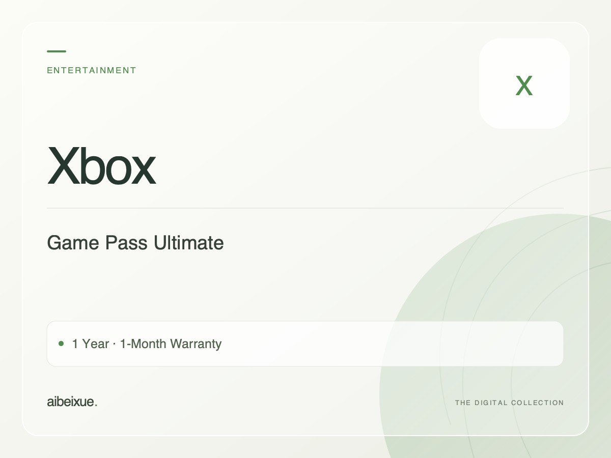 Xbox Game Pass Ultimate — 1 Year, 1-Month Warranty