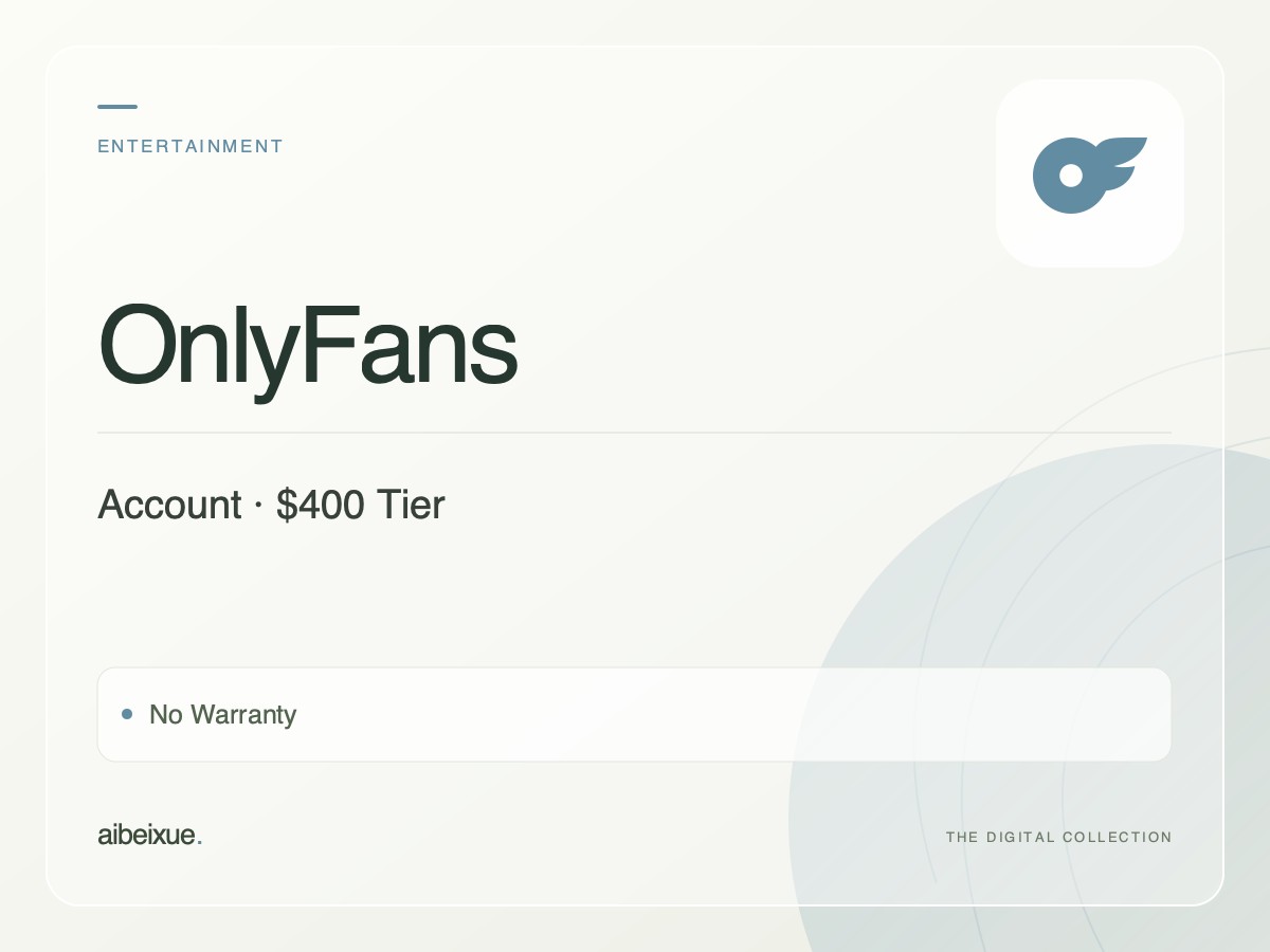 OnlyFans Account — $400 Tier, No Warranty