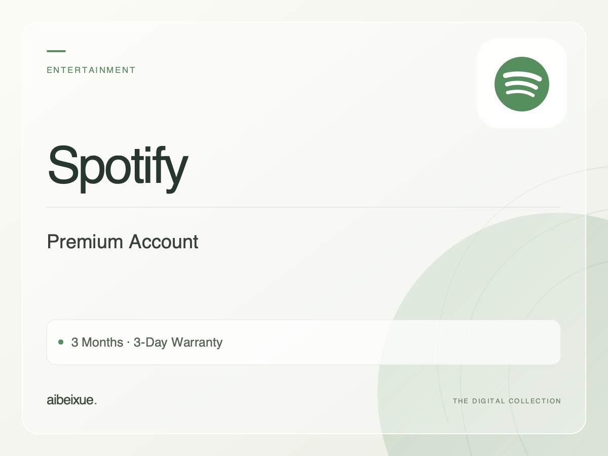 Spotify Premium Account — 3 Months, 3-Day Warranty