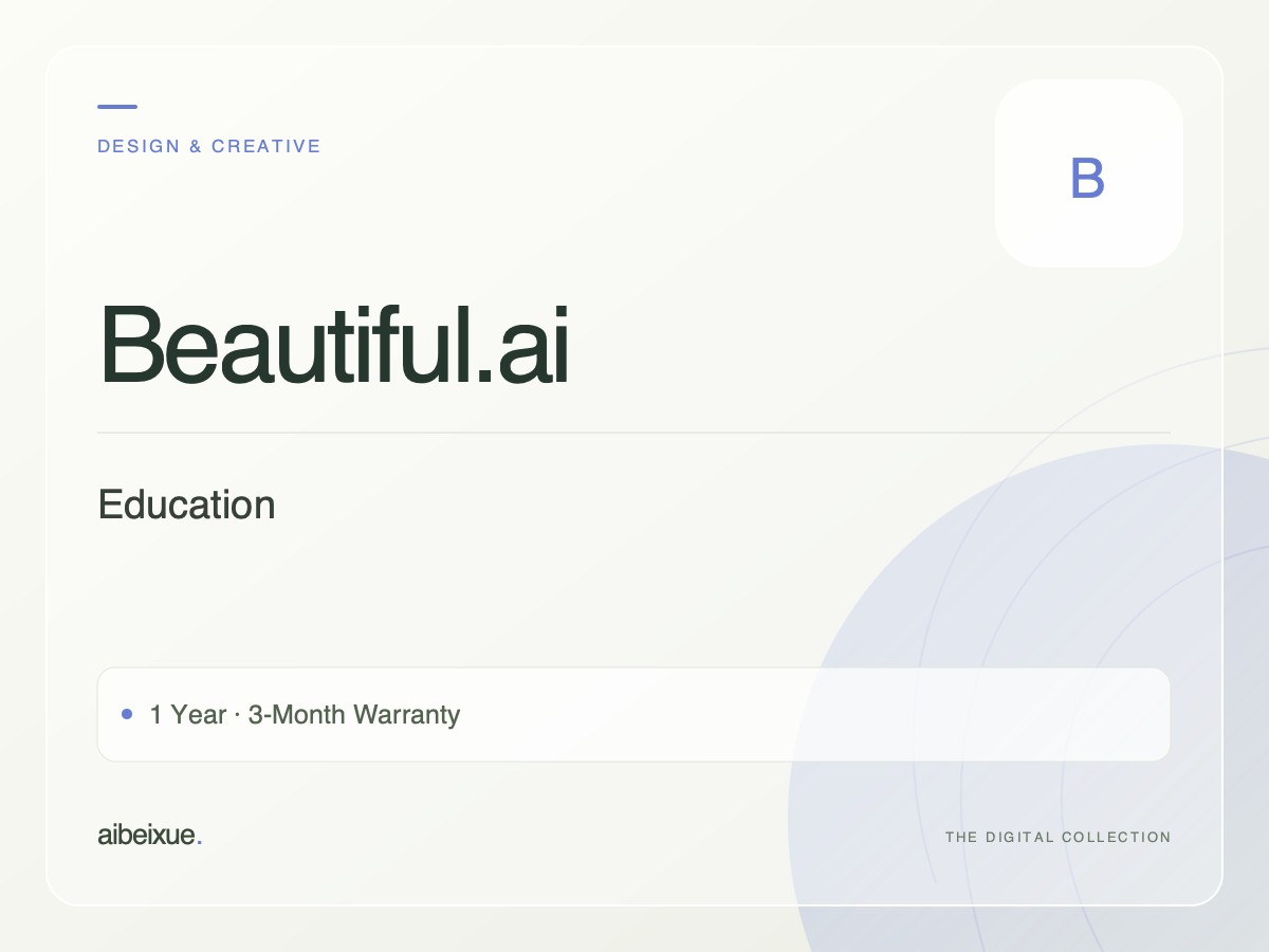 Beautiful.ai Education — 1 Year, 3-Month Warranty