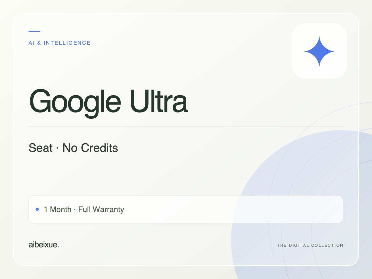 Google Ultra Seat — No Credits, 1 Month, Full Warranty