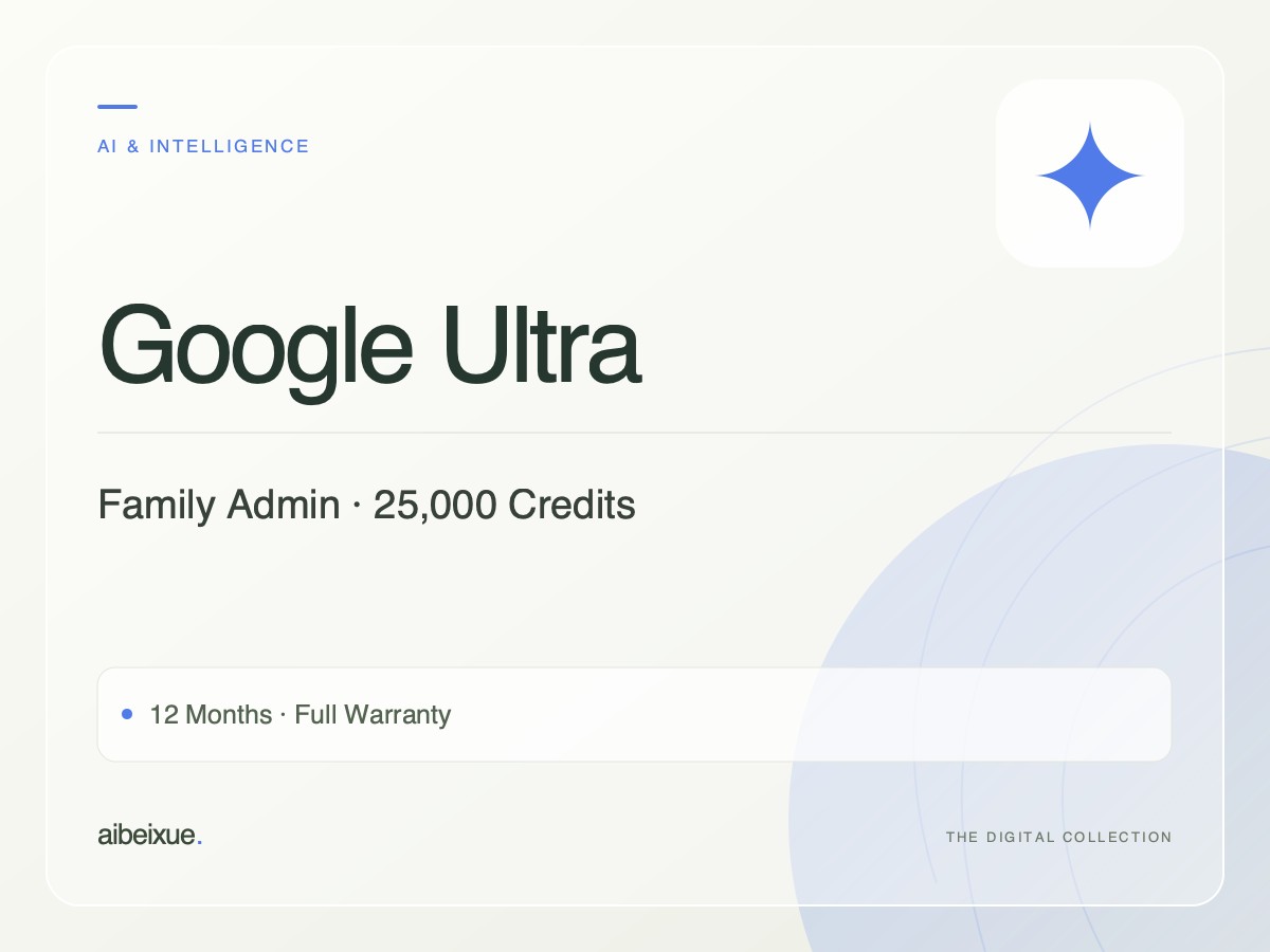 Google Ultra Family Admin — 25,000 Credits, 12 Months, Full Warranty