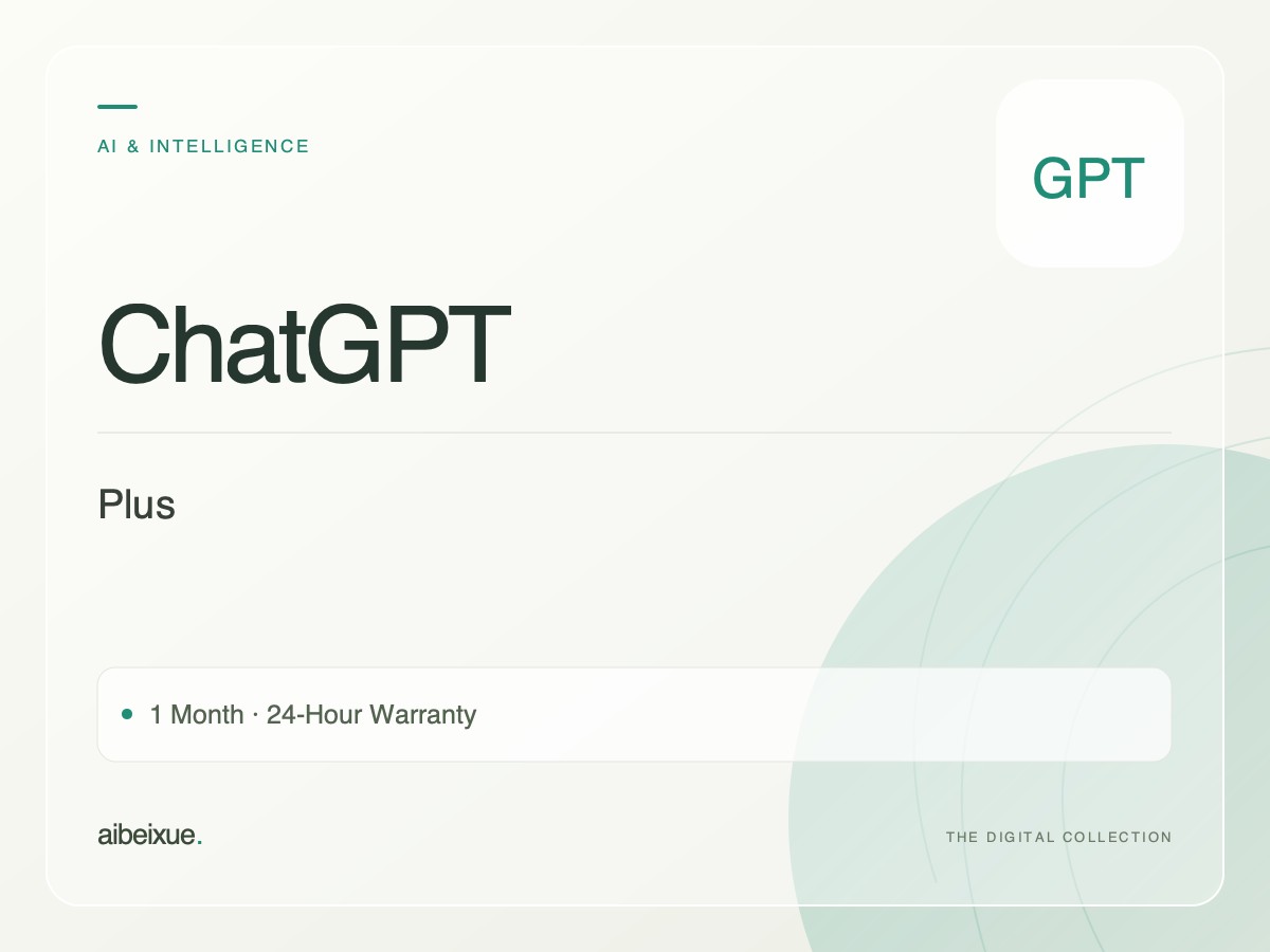 ChatGPT Plus — 1 Month, 24-Hour Warranty